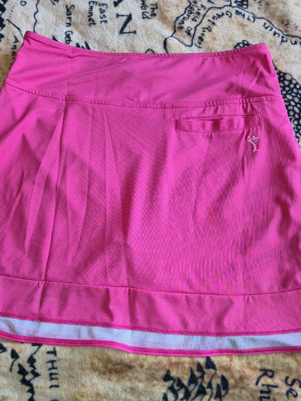 Golftini Size Small Pink Athletic Skort Mesh Trim Pockets Top Golf Label